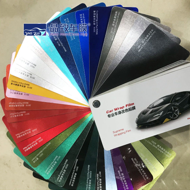 Amostra de envoltório de carro durável e multicolorido, livro de amostra de vinil à prova de umidade