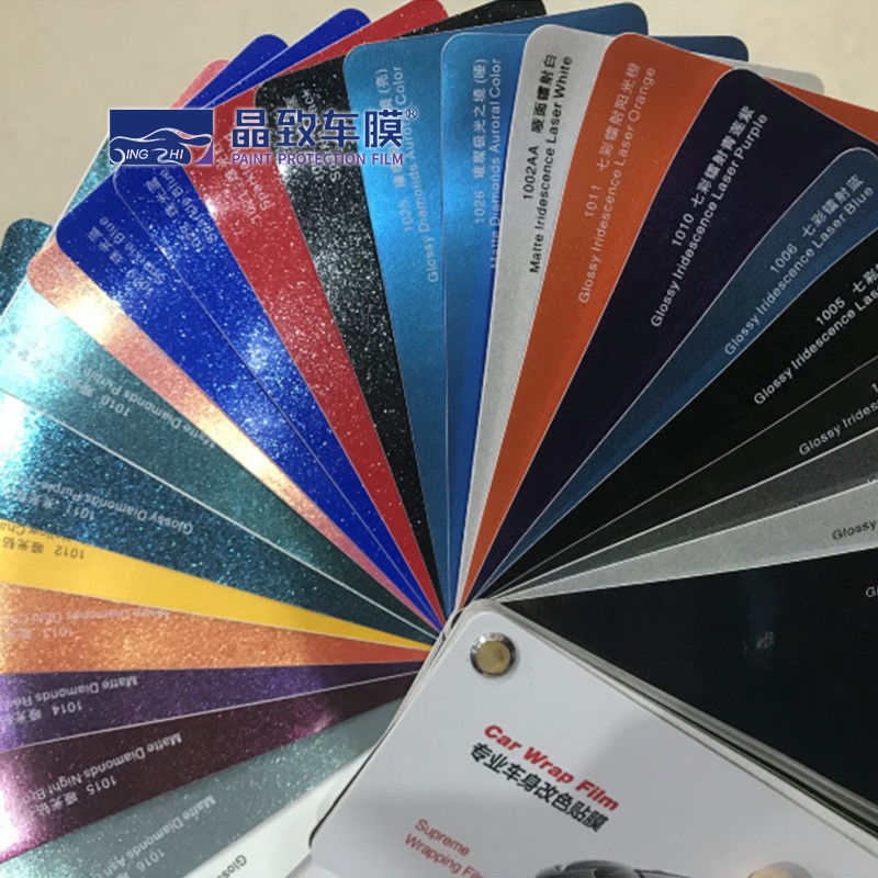 Amostra de envoltório de carro durável e multicolorido, livro de amostra de vinil à prova de umidade