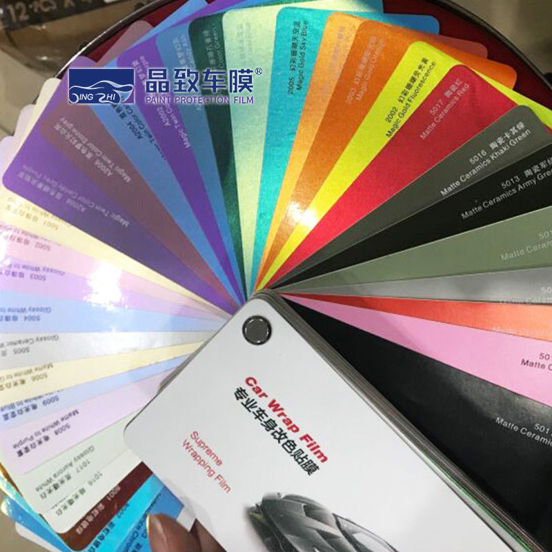 Amostra de envoltório de carro durável e multicolorido, livro de amostra de vinil à prova de umidade