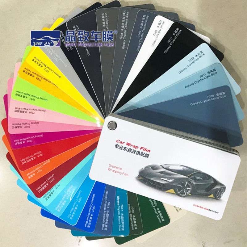 Amostra de envoltório de carro durável e multicolorido, livro de amostra de vinil à prova de umidade