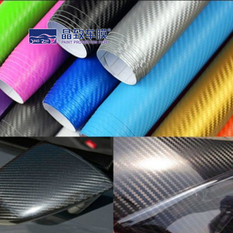Filme de vinil PET autoadesivo envoltório de fibra de carbono durável 2D 3D 4D 5D 6D alto brilho