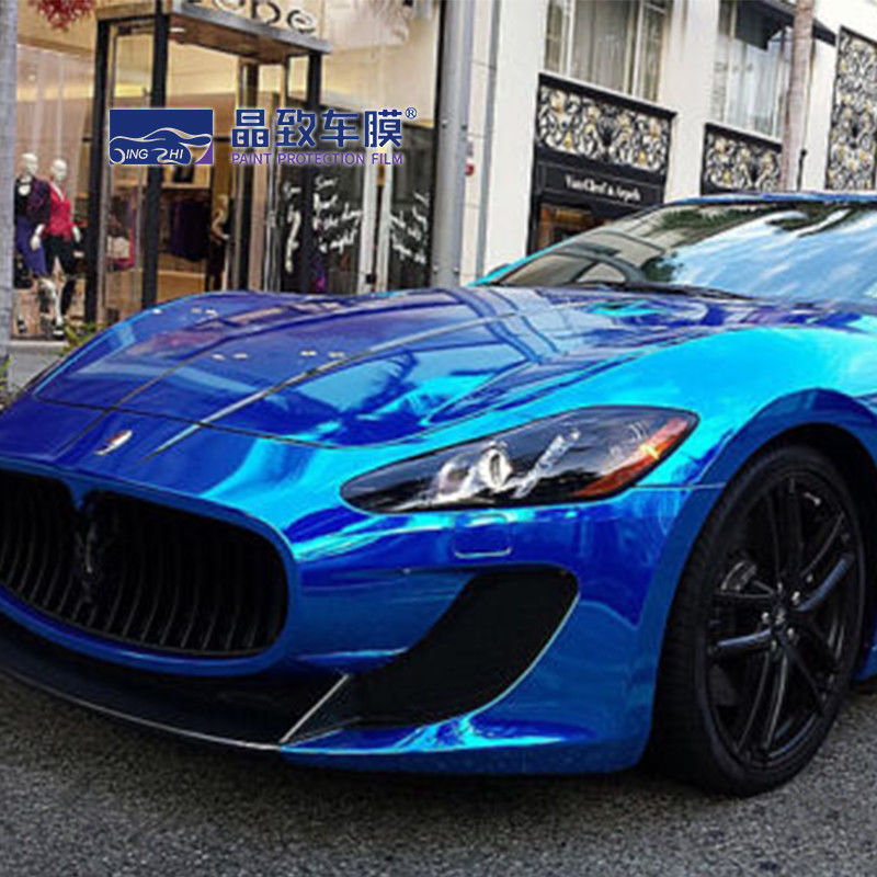 Material Rose Gold Blue Color do PVC do filme PPF do vinil do ANIMAL DE ESTIMAÇÃO do carro de Chrome