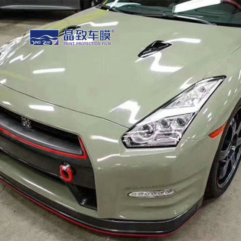 VvividPopular Highlight Crystal Glossy Khaki Army Green Car Wrap Film vinil para embrulhar o corpo 3m