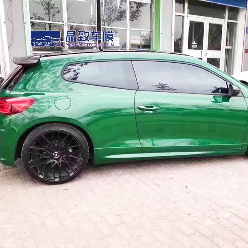 Filme de vinil autoadesivo de ar para decoração de carro, cristal brilhante, verde, filme em rolo, adesivos automotivos