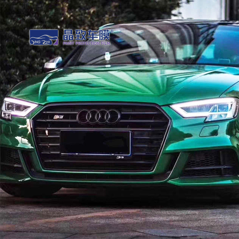 Filme de vinil autoadesivo de ar para decoração de carro, cristal brilhante, verde, filme em rolo, adesivos automotivos