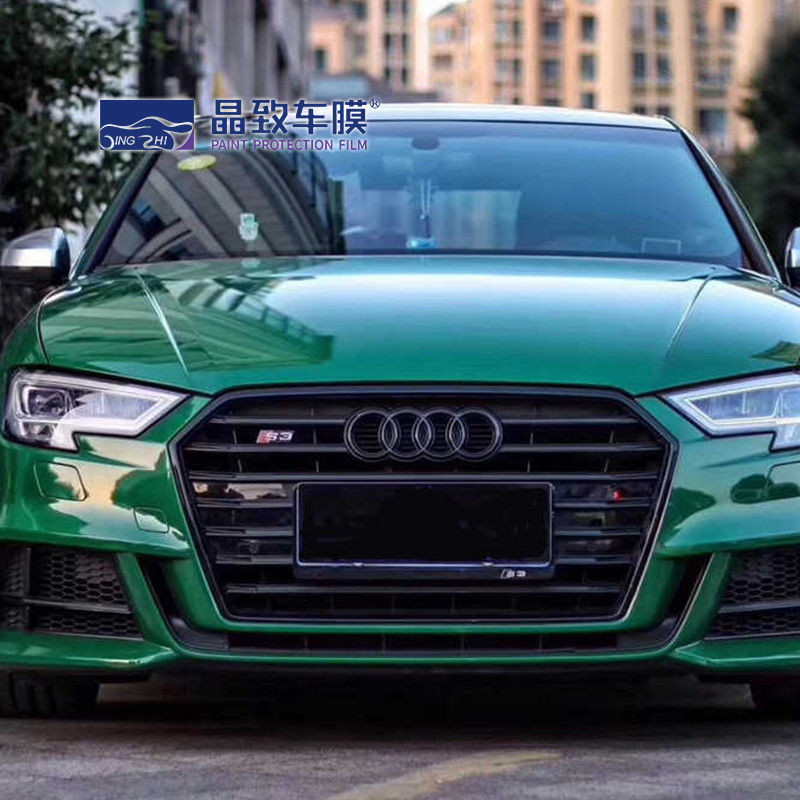 Filme de vinil autoadesivo de ar para decoração de carro, cristal brilhante, verde, filme em rolo, adesivos automotivos