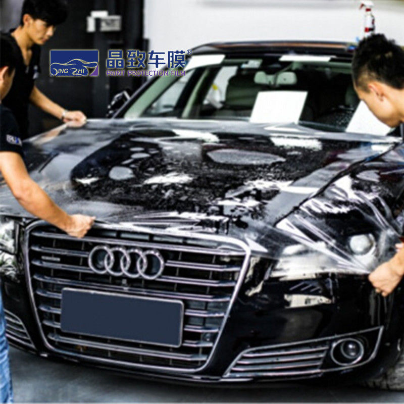 Entrega rápida Película de carro PPF de 3 camadas, película de proteção de pintura ppf transparente e brilhante 1,52 x 15 m, película de pintura TPH TPU de autocura para