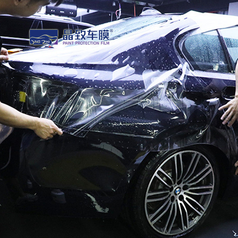 Entrega rápida Película de carro PPF de 3 camadas, película de proteção de pintura ppf transparente e brilhante 1,52 x 15 m, película de pintura TPH TPU de autocura para