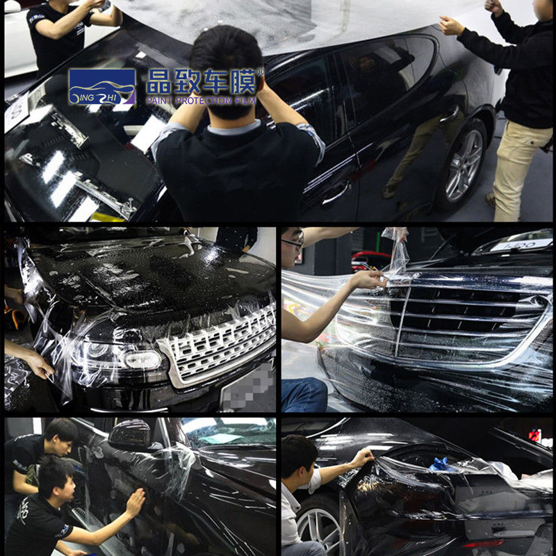 Entrega rápida Película de carro PPF de 3 camadas, película de proteção de pintura ppf transparente e brilhante 1,52 x 15 m, película de pintura TPH TPU de autocura para