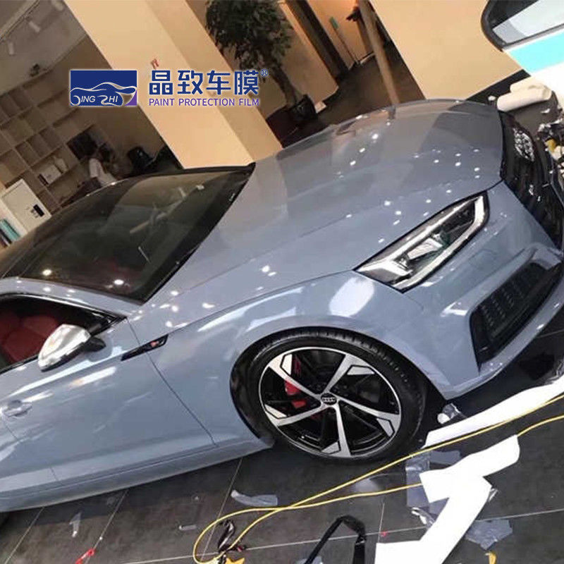 1,52 x 18M película de proteção de tinta colorida automática brilhante pedra cinza autoadesiva